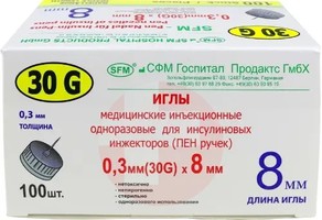 ИГЛЫ/ИГЛА Д/ ИНСУЛИНОВЫХ ИНЖЕКТОРОВ