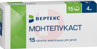 МОНТЕЛУКАСТ 4МГ ЖЕВ. ТАБ. №15